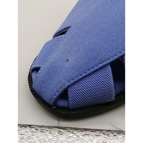 ComfortEase Womens Sandal Purple Cotton Slip On Shoe Stretch Straps Flat Heel 11 - Picture 12 of 12